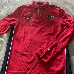 Valecuatro red long-sleeved polo, size 3XL